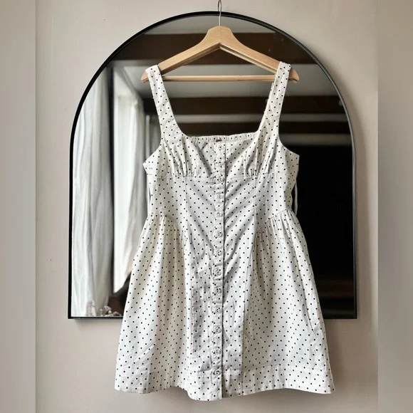 FREE PEOPLE | NEW Astrid polka dot mini dress | size large - Picture 4 of 7